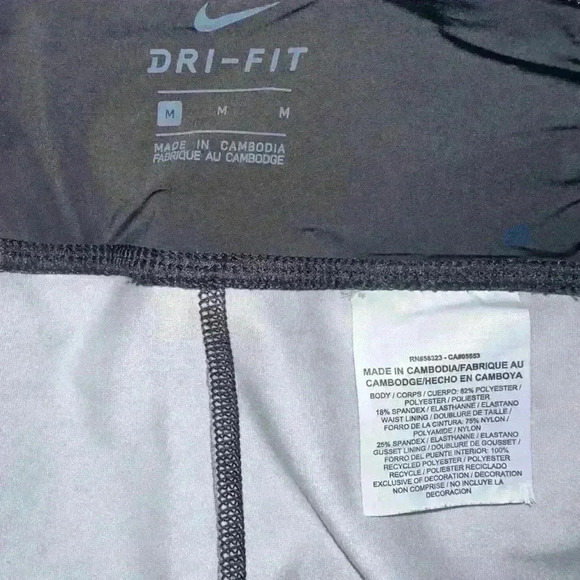 Nike- Dri-Fit Lux Leggings in Black Photo Floral Size Medium - Picture 3 of 4